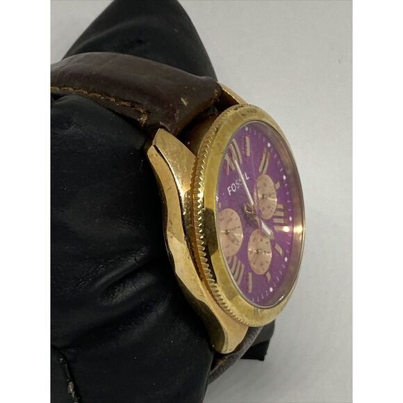 Fossil Cecile AM4549 Women's Brown Leather Analog Dial Quartz Wrist Watch VK581 - Picture 5 of 12